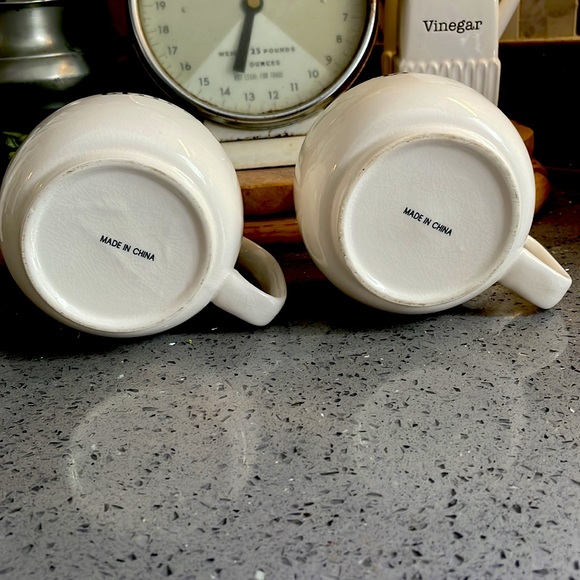 Set of 2 “Thirsty?” Round Ceramic Coffee Mugs - Picture 6 of 8